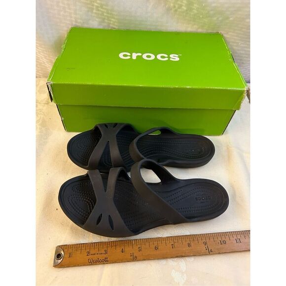 Crocs black size 10‎ iconic comfort shoes - Picture 4 of 4